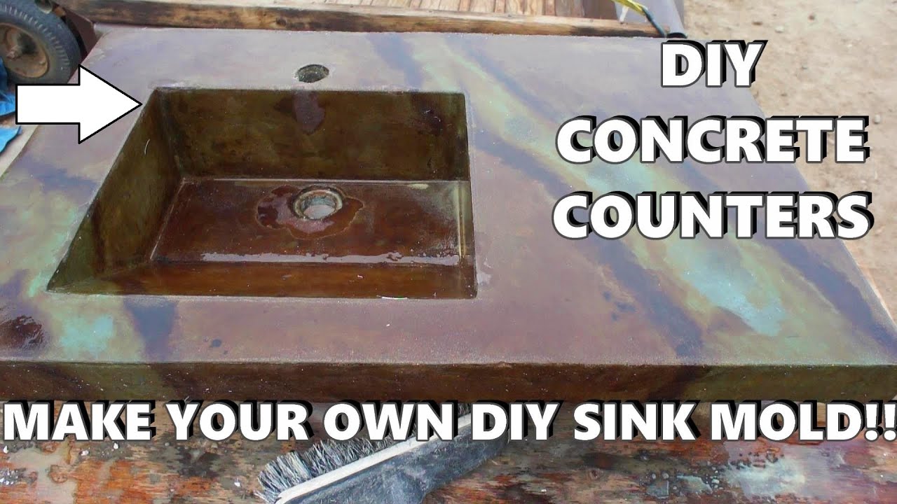 Building A Sink Mold For Concrete Countertops Diy Concrete
