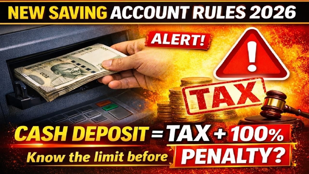Saving Bank Cash Deposit Limit 2026 | Avoid Income Tax Notice