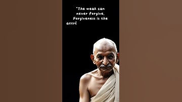 The weak can never forgive.Forgiveness is the attribute of the strong.- Mahatma Gandhi #Forgiveness
