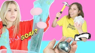 SISTERS TRY WEIRD VIRAL SATISFYING TRENDS! *Floral Foam, Soap Cutting, Slime Mixing, and More!* by andreaXandrea 648,752 views 6 years ago 15 minutes