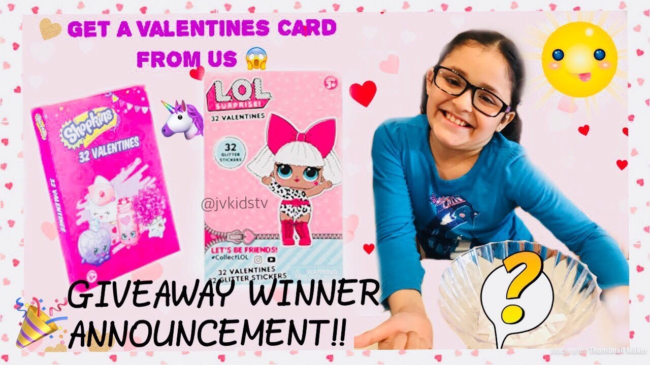 LOL Surprise Valentines Cards | Giveaway Winner!🎉 - YouTube