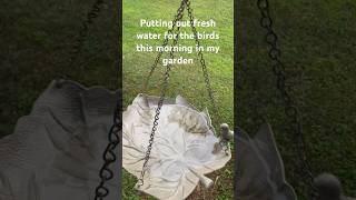 Great Idea Metal Leaf Shaped Hanging Bird Fountain for my garden #garden #fountain #bird #yard