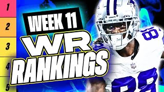 🔥 NEW Top 36 WR RANKINGS for Week 11 Fantasy Football 🚀 | Fantasy Football Rankings