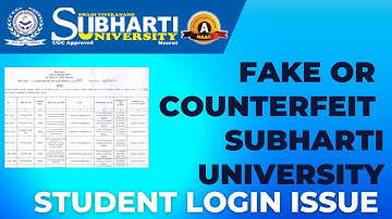 Subharti University New Student Login | Online Distance Learning | Fake Verification by University