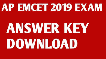 download ap emcet answer key||ap emcet 2019 answer key