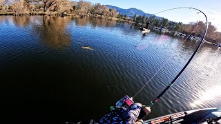 Mini Jig Fishing For Monster Trout  Lake Hemet  TIPS AND TRICKS