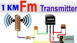 1km FM Transmitter Circuit #fmtransmitter #fm #diy #walkietalkies