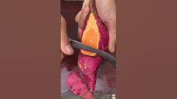 Cắt vỏ khoai lang mật tươi sống #shorts