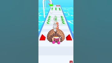 Bakery Stack Run Factory CupCake 🍩🧁🥧 X -- level 18 #shorts