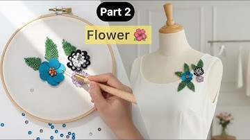 Part 2 — Quick & Easy Tambour Sequin Flower | Panel Embroidery”