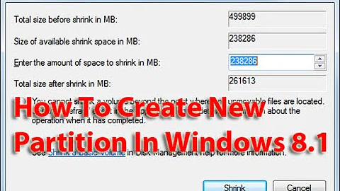 How To Create New Partition In Windows 8.1
