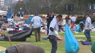 Cleanup begins of dismantled UCLA encampment