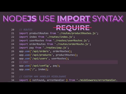 Nodejs use ES6 Import syntax instead of Require.