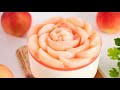簡易免焗白桃稀有芝士蛋糕食譜 | Easy No-Bake White Peach Rare Cheesecake Recipe