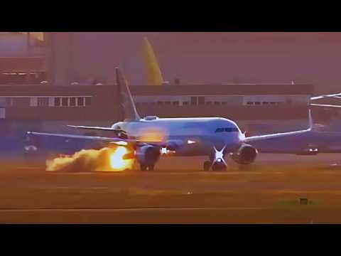 Airplane Engine Explodes on Takeoff