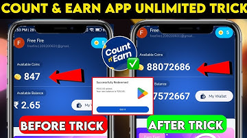 Count & Earn App Unlimited Coins Trick | Count & Earn App Se Coins Kaise Kamaye | Count & Earn Trick