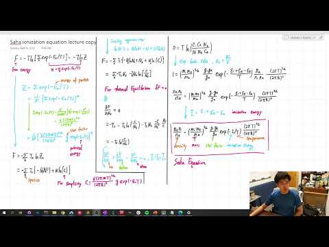 Saha Equation Derivation