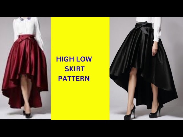 Raisa High Low Skirt | High low skirt, Plunge top, Chiffon fabric