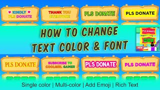 How to change letter colours in please donate｜TikTok Search