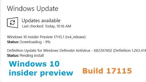 Windows Insider preview 17115.1 (rs4_release) is available to download in Windows Update