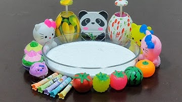 MIXING RANDOM THINGS INTO GLOSSY SLIME! RELAXING SLIME VIDEO #143! ALI SLIME