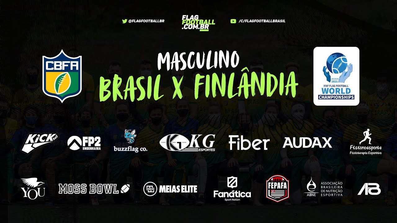 BRASIL VS FINLÂNDIA MASCULINO | Mundial de Flag Football, Jerusalém 2021