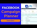 Facebook campaign planner  quick overview  bizcrown media