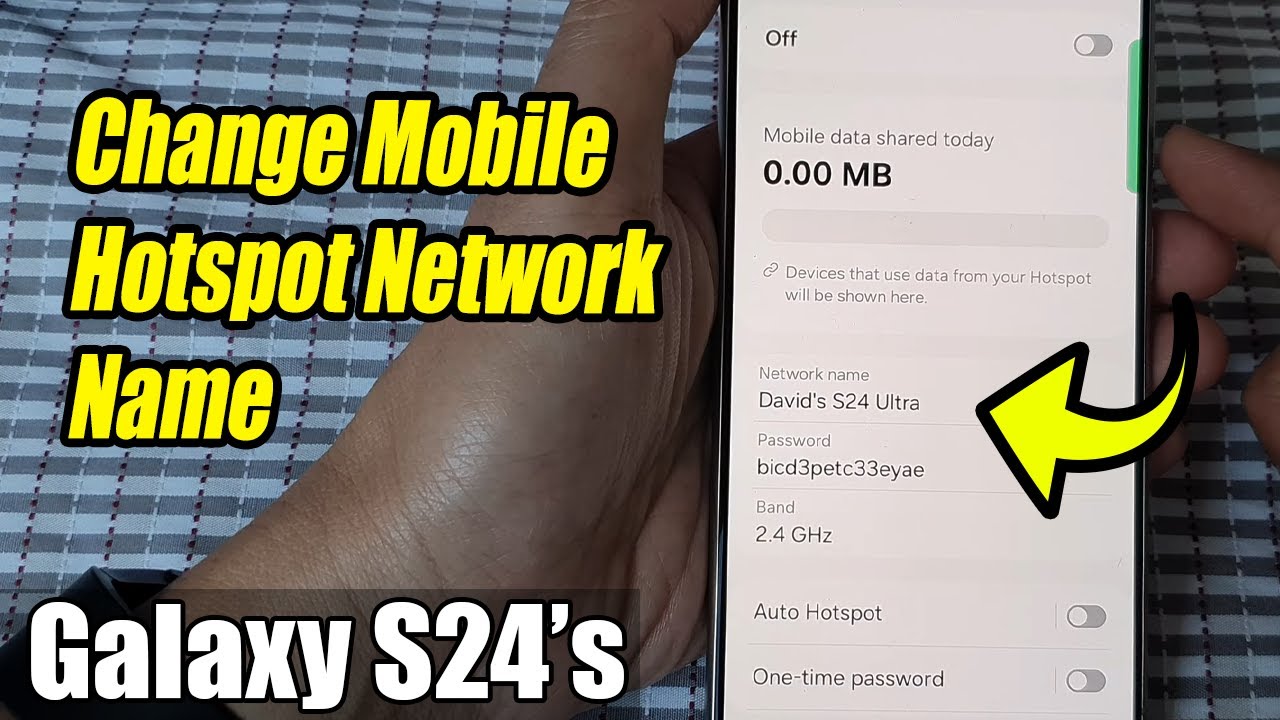 Galaxy S24/S24+/Ultra: How to Change Mobile Hotspot Network Name - YouTube