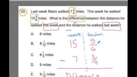 CBEST MATH #20 ~ Fractions ~ GOHmath.com