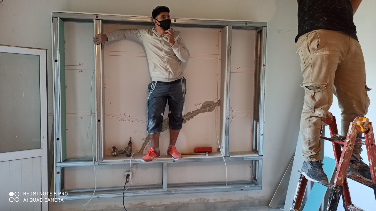 طريقة تثبيت ديكور شاشة بلازما خطوة بخطوة الجزء الأول