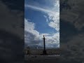 Magnificent sky over Palace Square, St.Petersburg, 08/16/2021, 4K video quality