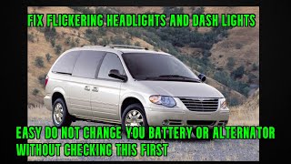 How to fix 2005 Chrysler Town &amp; Country Dash Gauges and Lights flashing