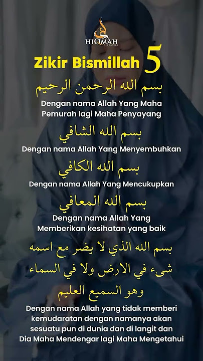 Bismillah 5 adalah Doa Segala Penawar Penyakit Batin dan Zahir