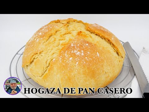 Hogaza de pan casero para principiantes - pan de campo - pan de pueblo - pan rustico - pan artesanal