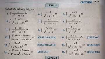 RD SHARMA EX 19.19 Q1 TO  Q9 SOLUTIONS OF CHAPTER 19 INDEFINITE INTEGRALS CLASS 12TH(PART1)