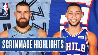 76ERS TAKE ON GRIZZLIES SCRIMMAGE REACTION!!