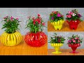 3 diy beautiful flower pots  recycling plastic bottles to make amazing flower pot for lovely garden