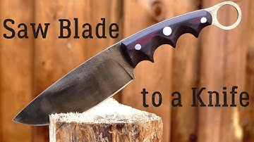 Knifemaking: Used Concrete Saw Blade turned into a Beautiful Knife