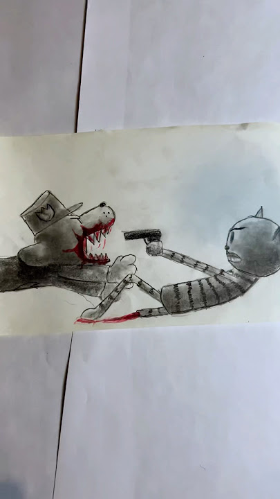 Dogman experiment gone wrong (part 4) ⚠️ WARNING MILD GORE ⚠️ #art #dogman