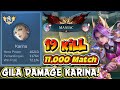 Top Global 3 Karina 19 Kill + Maniac! Assassin Paling Sakit 💥 | Global Plays React