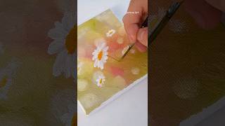 Daisy Flowers #Acrylic #painting #canvas #acrylicpainting #asmr #satisfying #relaxing #아크릴화