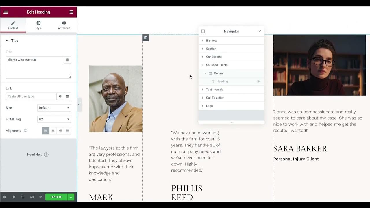 Elementor navigation tutorial YouTube