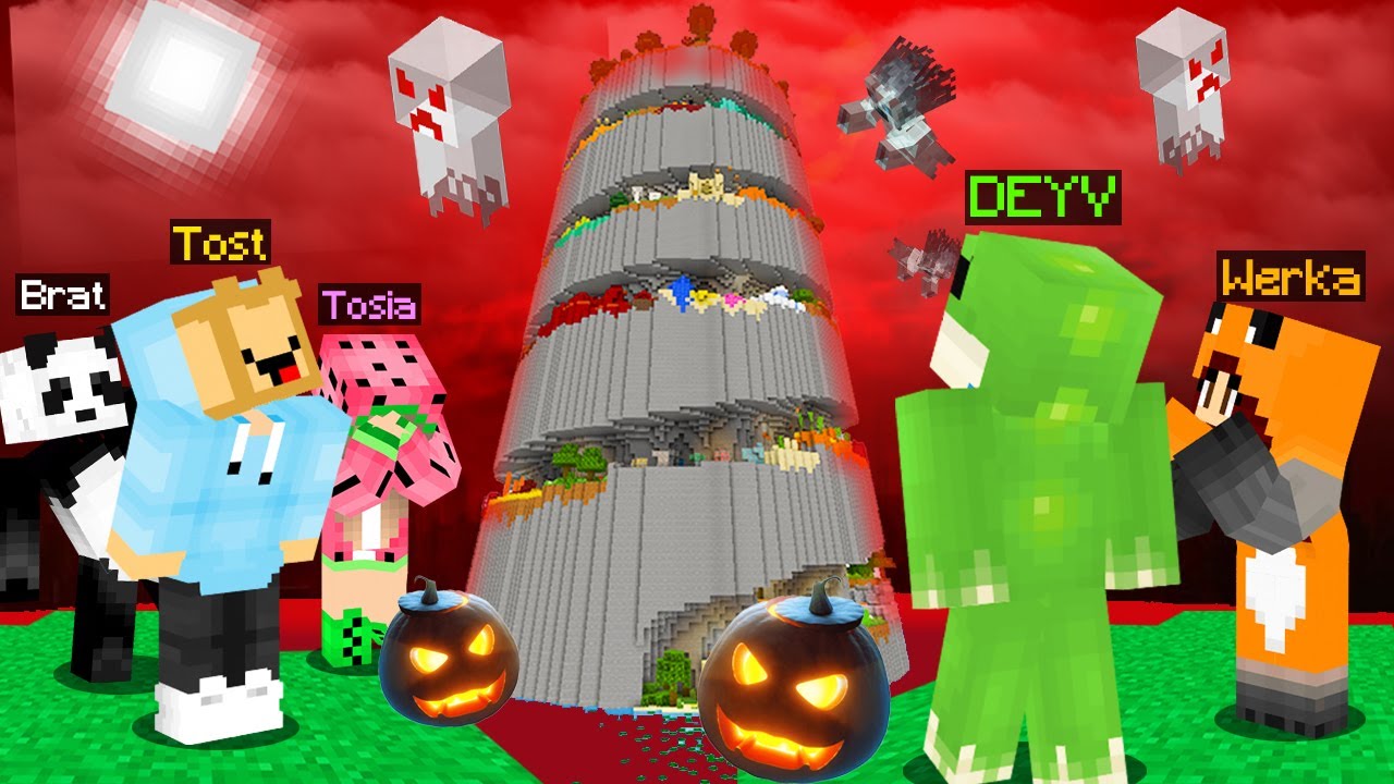 CAŁE KIDOWICE vs STRASZNA SPIRALA PARKOUR w Minecraft!