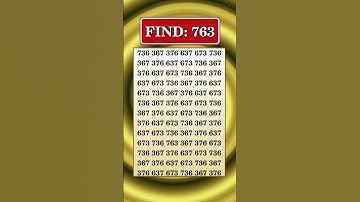 🧠 Are you genius? Eye test, focus — Can you find 763? #shorts #focus