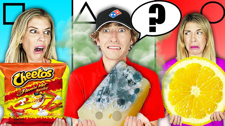 Geometric Shapes Food Challenge! Weird and Funky F...