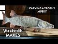 Woodsmith Makes - Carving a Basswood Musky!