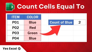 Count Cells Equal To in Excel