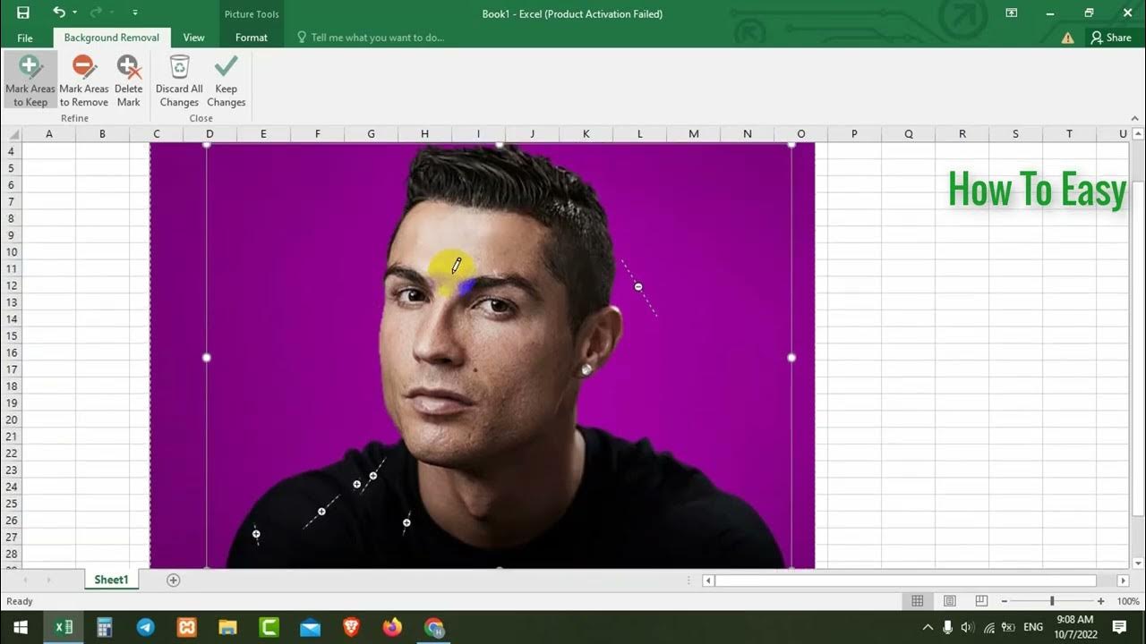 How to change the background color of an image with Excel - YouTube