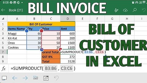 Bill Invoice In Excel | How To Make Bill Invoice In Excel | Bill Sheet Kaise Banate Hai #sctritesh