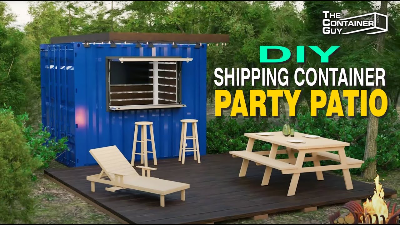 Backyard Patio Bar with Kiosk Window made from 10ft Container YouTube
